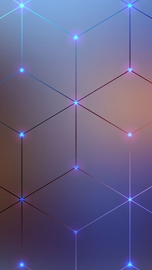 Abstract Geometric Grid with Glowing Nodes on Gradient Background HD phone wallpaper