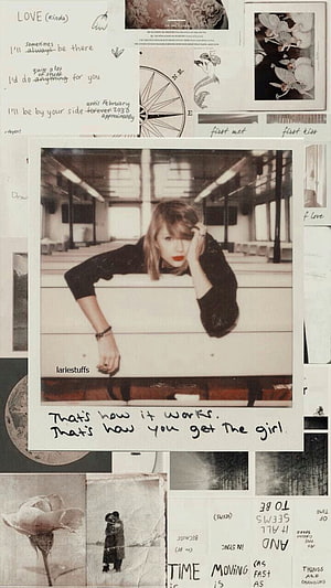 Taylor Swift 1989 Aesthetic Collage with Vintage Polaroid and Handwritten Notes HD phone wallpaper