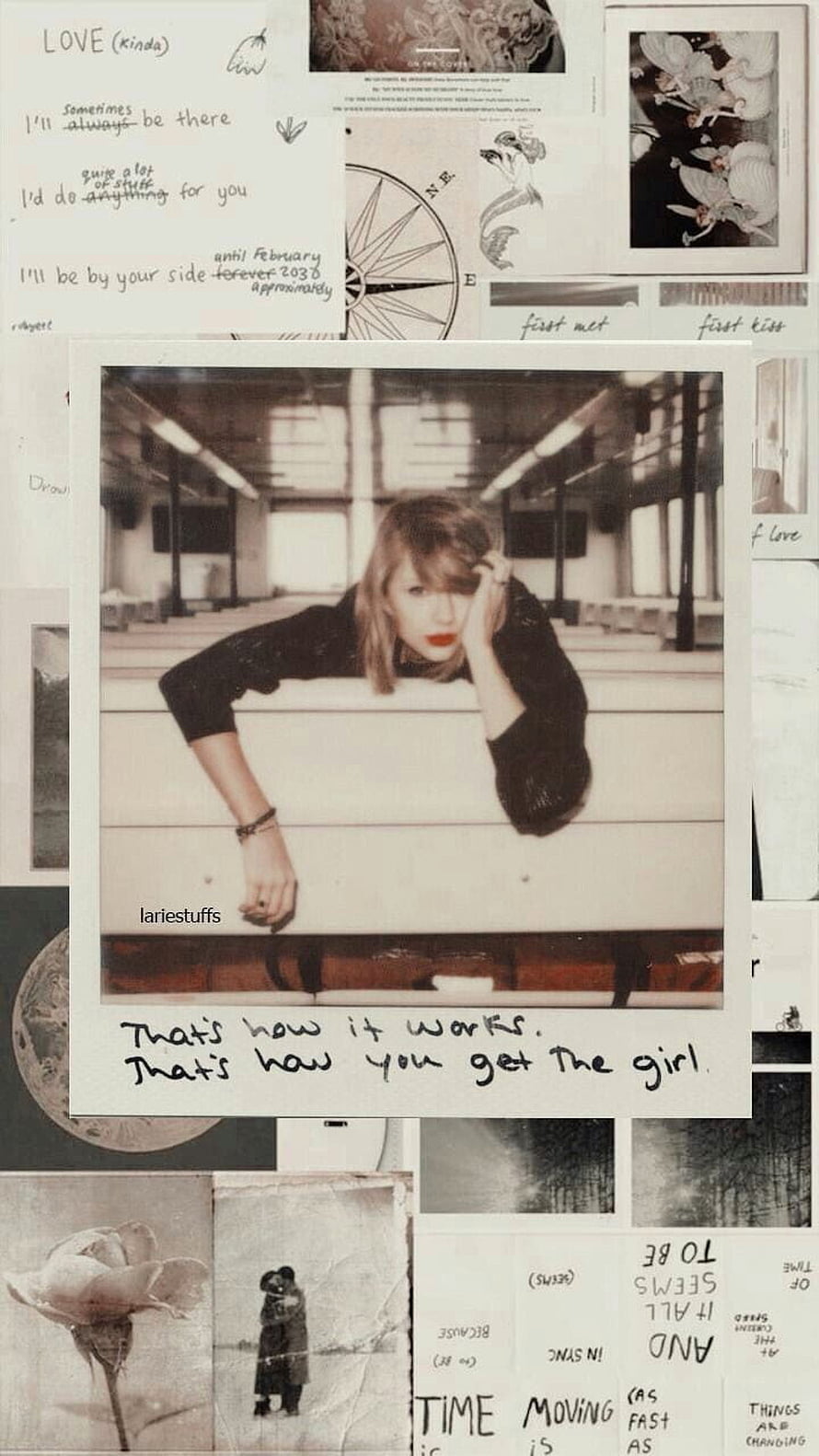 Taylor Swift 1989 Aesthetic Collage with Vintage Polaroid and Handwritten Notes HD phone wallpaper