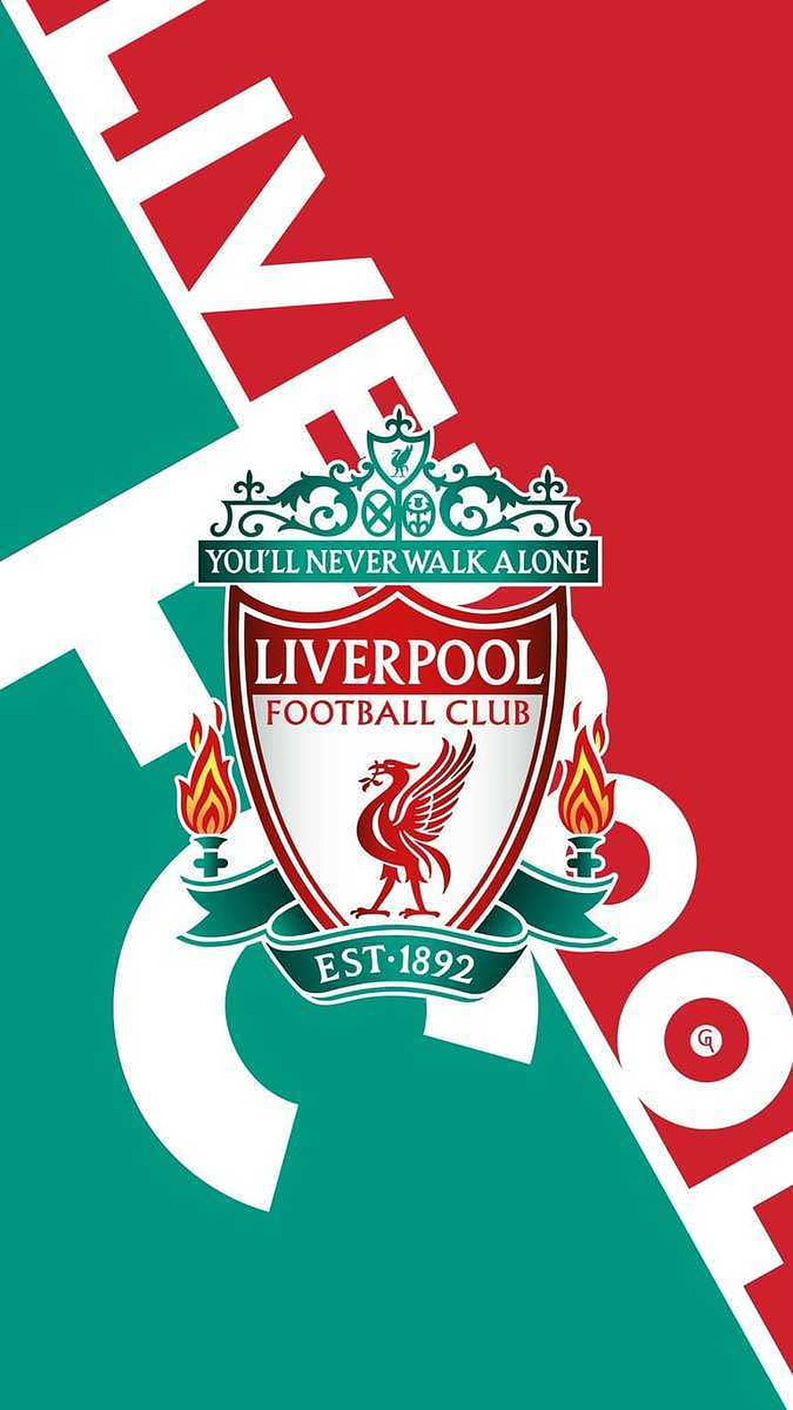 Liverpool FC Official Crest with You'll Never Walk Alone Motto and Liver Bird Emblem HD phone wallpaper