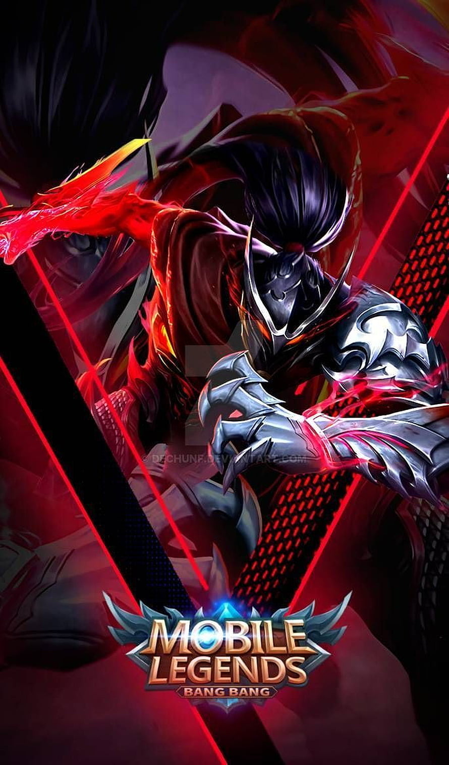 Ling Hero Artwork from Mobile Legends Bang Bang with Red Energy and Armor HD phone wallpaper