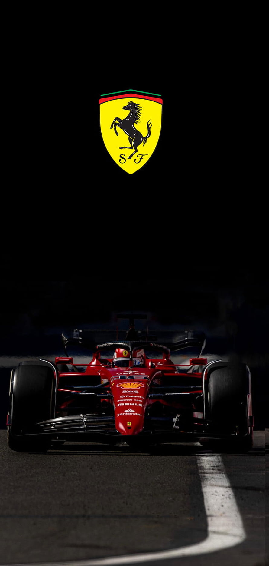 Ferrari Formula 1 race car on track with iconic prancing horse logo HD phone wallpaper