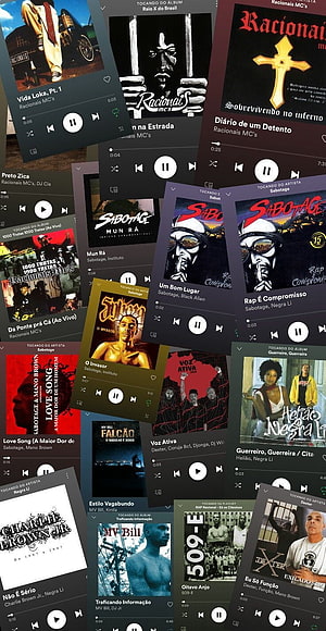 Racionais MC's and Sabotage Classic Brazilian Rap Album Artwork Collage HD phone wallpaper