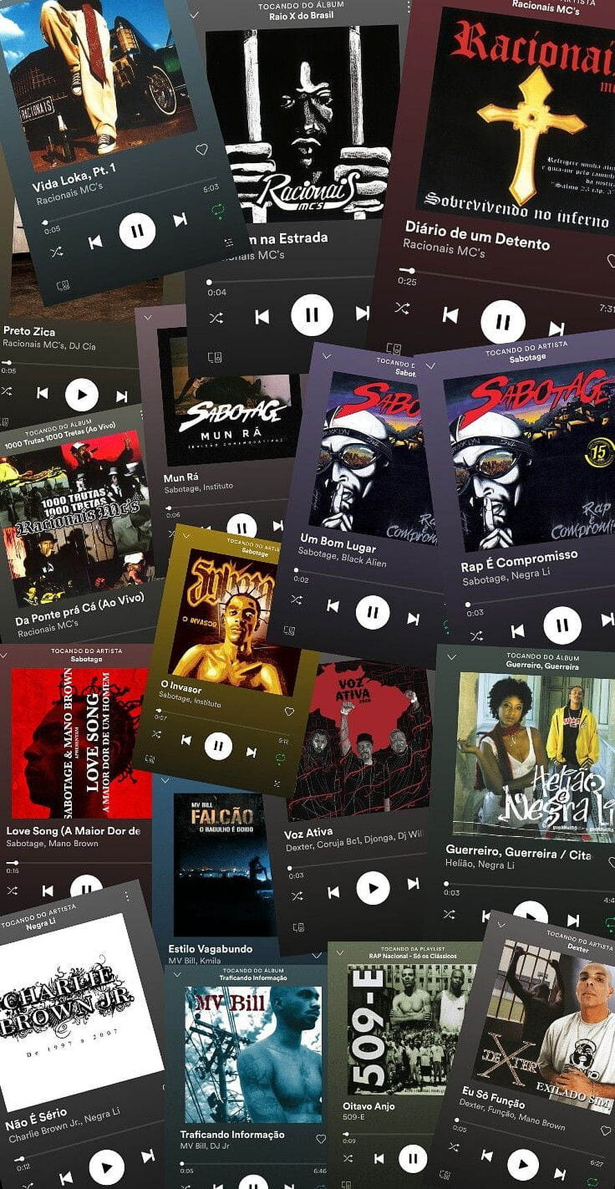Racionais MC's and Sabotage Classic Brazilian Rap Album Artwork Collage HD phone wallpaper