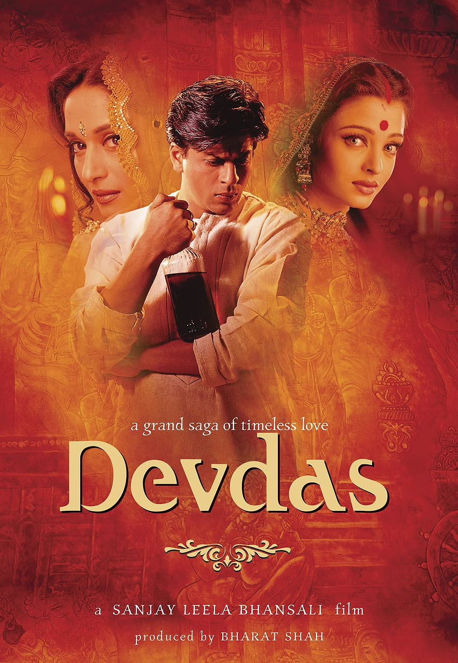 Devdas Movie Poster Featuring Aishwarya Rai and Shah Rukh Khan in Romantic Drama HD phone wallpaper