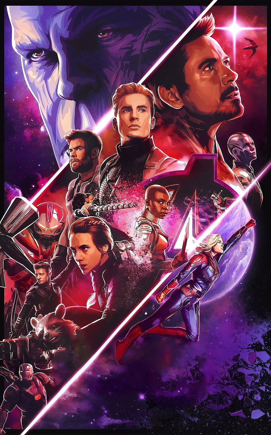 Avengers Endgame Movie Poster Artwork Featuring Captain America, Iron Man, Thor, and the Full Team in Cosmic Style HD phone wallpaper