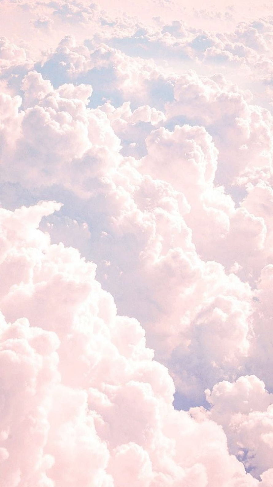 Soft Pastel Pink Clouds Aesthetic Sky Background HD phone wallpaper