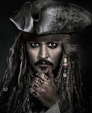 Captain Jack Sparrow Portrait with Tricorn Hat and Dreadlocks in Dark Cinematic Style HD phone wallpaper