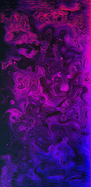 Vibrant Purple and Blue Swirling Abstract Digital Art Pattern HD phone wallpaper