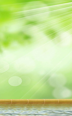 Soothing Green Nature Background with Bamboo Mat and Sunlight Rays HD phone wallpaper