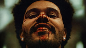 The Weeknd After Hours Album Cover Portrait With Blood Streaks HD wallpaper
