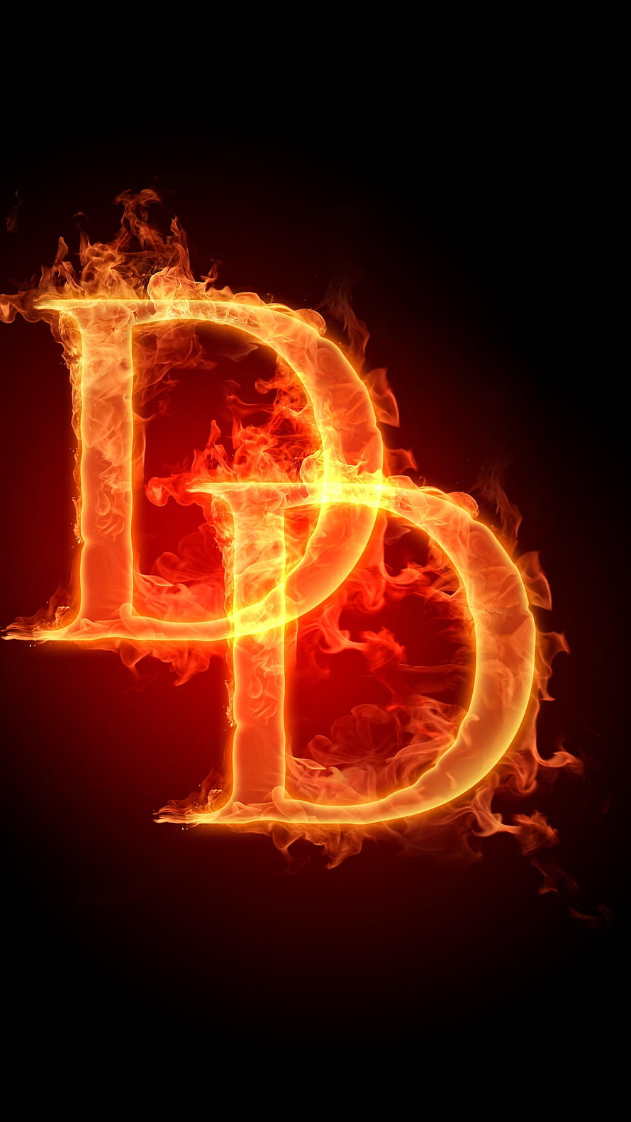 Flaming Letter D Monogram with Fiery Smoke Effects on Dark Background HD phone wallpaper
