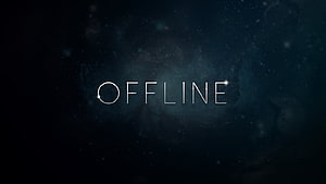 Offline Twitch Banner with Starry Space Background and Minimalist Typography HD wallpaper