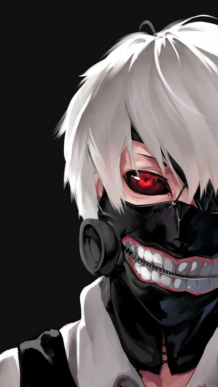 Tokyo Ghoul Kaneki Ken Portrait With White Hair And Red Eye HD phone wallpaper