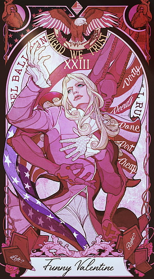 Funny Valentine Tarot Card Illustration from Steel Ball Run HD phone wallpaper