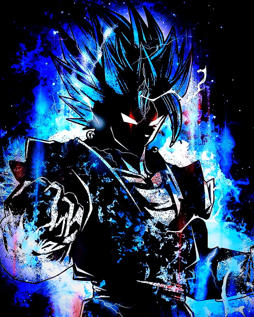Goku Super Saiyan Blue Aura Dragon Ball Z Anime Character Artwork HD phone wallpaper