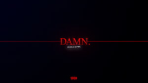 Kendrick Lamar DAMN. Album Cover Artwork with Red Typography on Black Background HD wallpaper