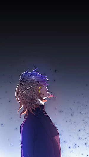 Arthur Leywin from The Beginning After the End in a dramatic side profile with glowing eyes HD phone wallpaper