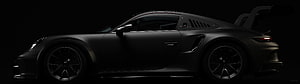 Porsche 911 GT3 Cup DarkSide Matte Black Side Profile HD wallpaper