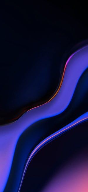 Dark AMOLED Abstract Wallpaper with Neon Blue and Purple Fluid Waves HD phone wallpaper