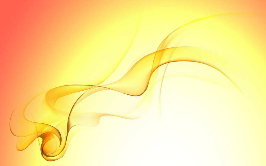 Abstract Flowing Yellow and Orange Ribbons on a Soft Gradient Background HD wallpaper