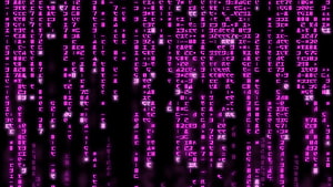 Purple Matrix Digital Rain Code Rain Futuristic Cyberpunk Sci-Fi Background HD wallpaper
