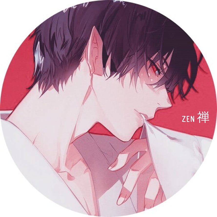 Anime Boy Profile with Pointed Ears and Red Eyes on Red Background HD phone wallpaper