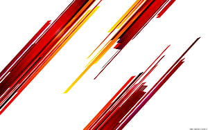 Dynamic Red and Orange Diagonal Streaks on White Minimalist Abstract Background HD wallpaper