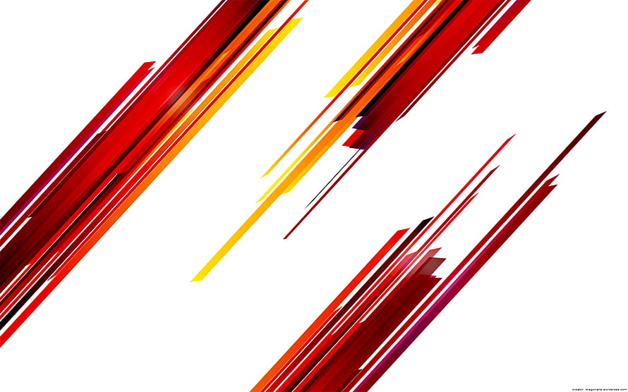 Dynamic Red and Orange Diagonal Streaks on White Minimalist Abstract Background HD wallpaper