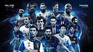 FIFA FIFPro World 11 Forwards Nominees Soccer Player Collage Wallpaper HD wallpaper