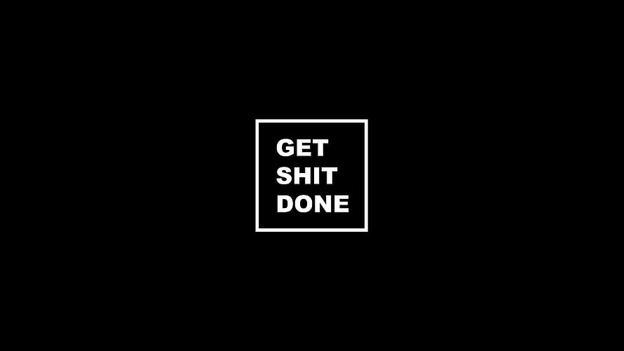 Minimalist Black and White Motivational Quote Wallpaper with Bold Typography HD wallpaper