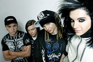 Tokio Hotel Band Members in Black and White Streetwear HD wallpaper