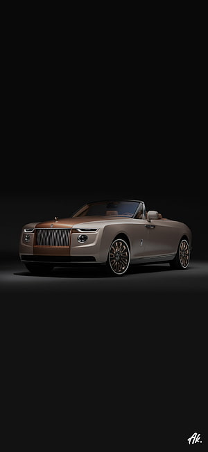 Rolls Royce Dawn Concept Convertible in Two-Tone Bronze and Champagne Finish HD phone wallpaper
