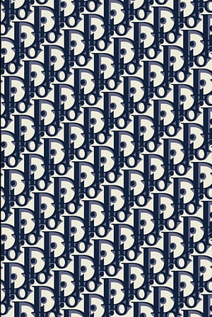 Christian Dior Oblique Monogram Pattern in Navy and Cream HD phone wallpaper
