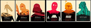 Star Wars Original and Prequel Trilogy Minimalist Silhouette Poster Set HD wallpaper