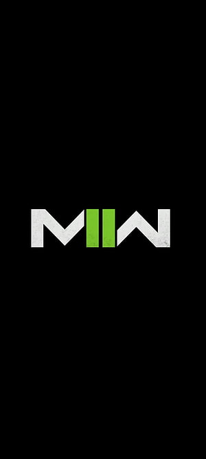 Modern Warfare 2022 Minimalist Logo on Black Background HD phone wallpaper
