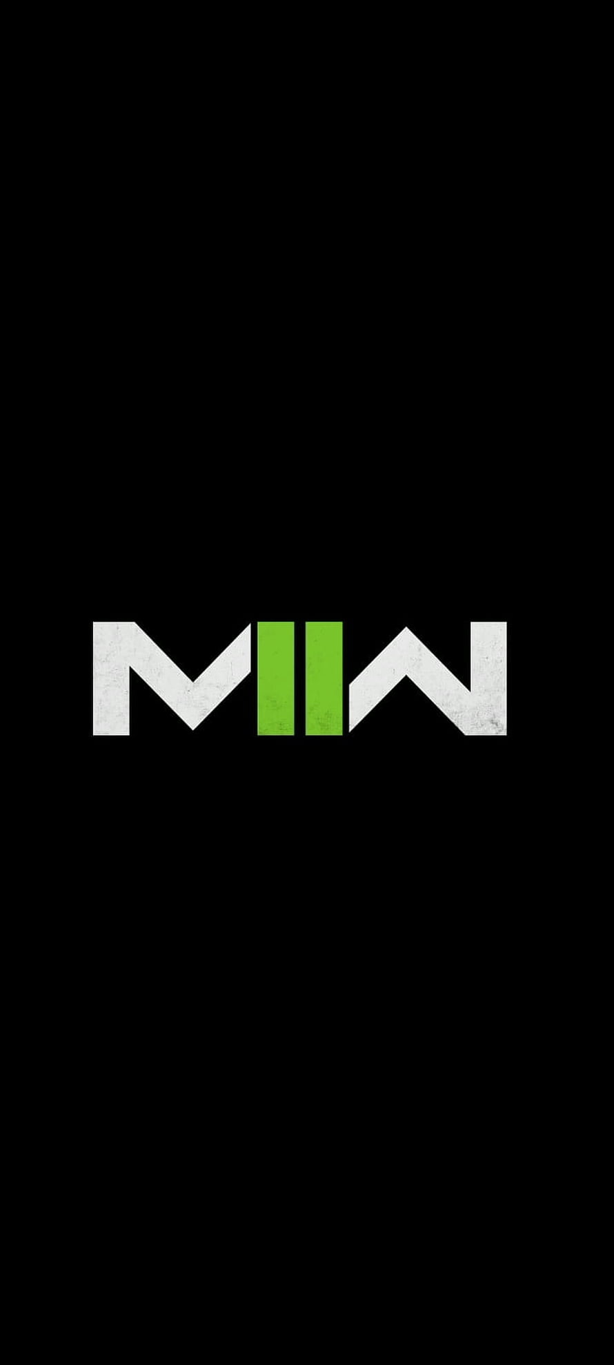 Modern Warfare 2022 Minimalist Logo on Black Background HD phone wallpaper