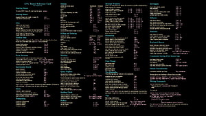 GNU Emacs Reference Card Cheat Sheet for Developers and Programmers HD wallpaper