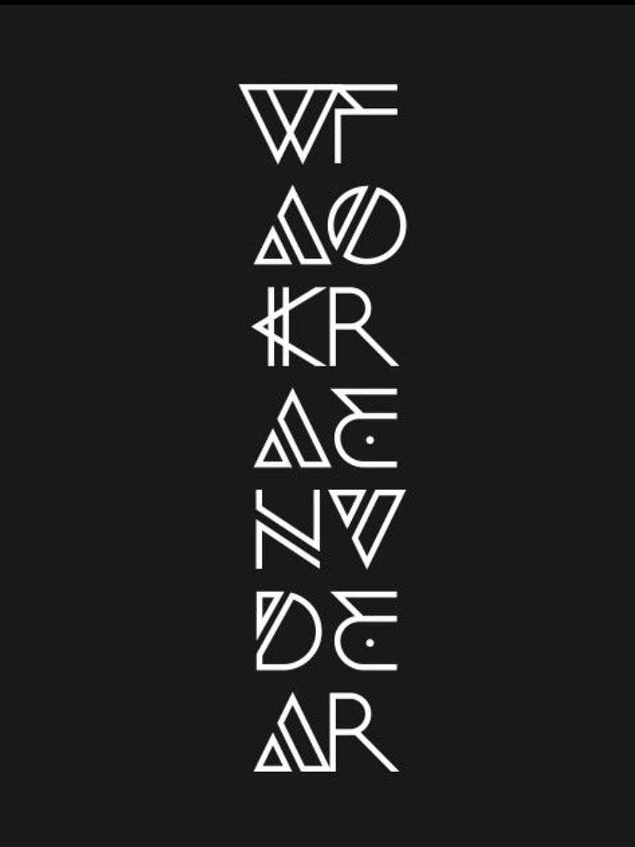 Wakanda Forever Geometric Typography Poster on Black Background HD phone wallpaper