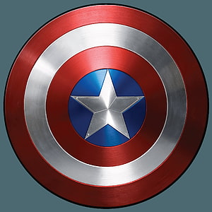 Captain America's Iconic Vibranium Shield with Red White and Blue Star Design HD phone wallpaper