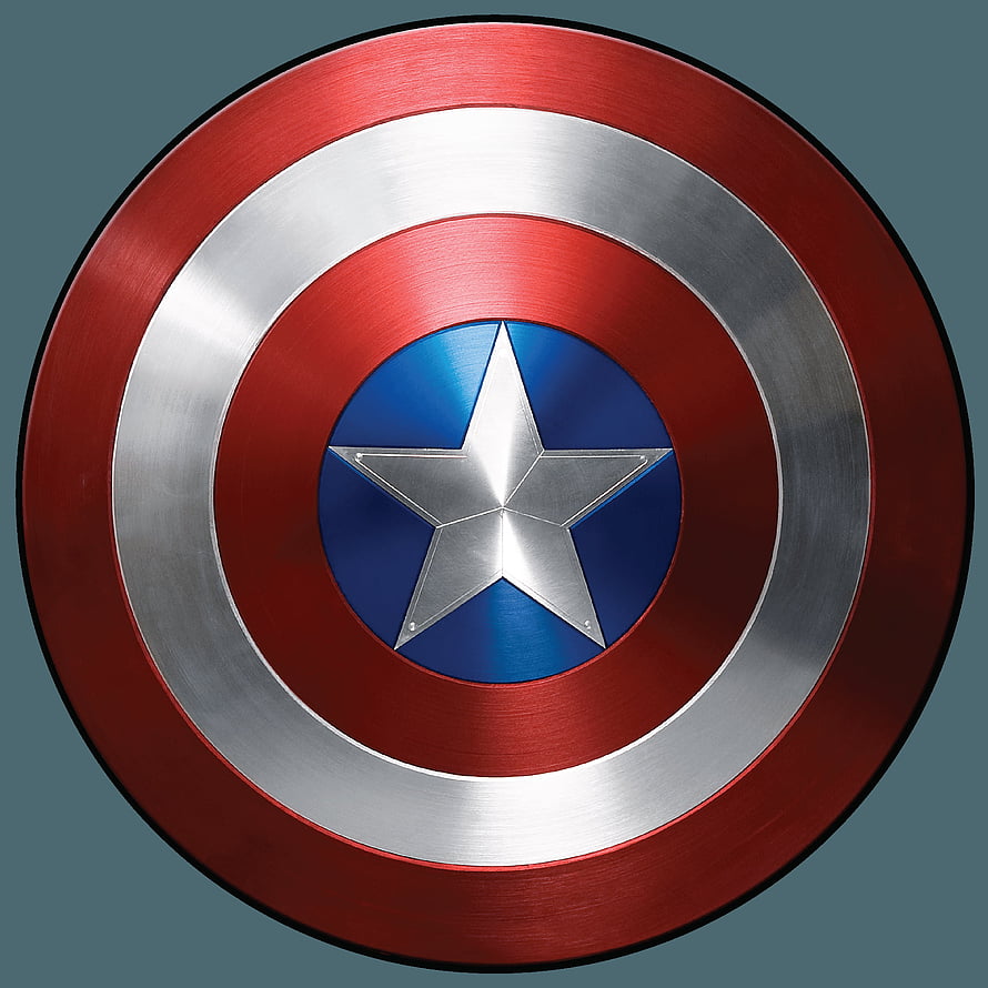 Captain America's Iconic Vibranium Shield with Red White and Blue Star Design HD phone wallpaper