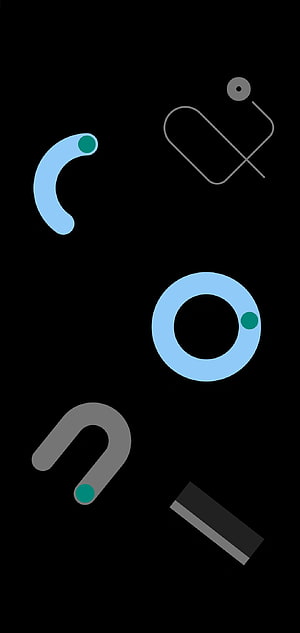 Google Pixel 4 Minimalist Abstract Geometric Shapes on Black Background HD phone wallpaper