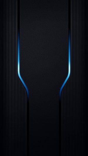 Sleek Black and Blue Neon Gaming Aesthetic with Minimalist Geometric Lines HD phone wallpaper