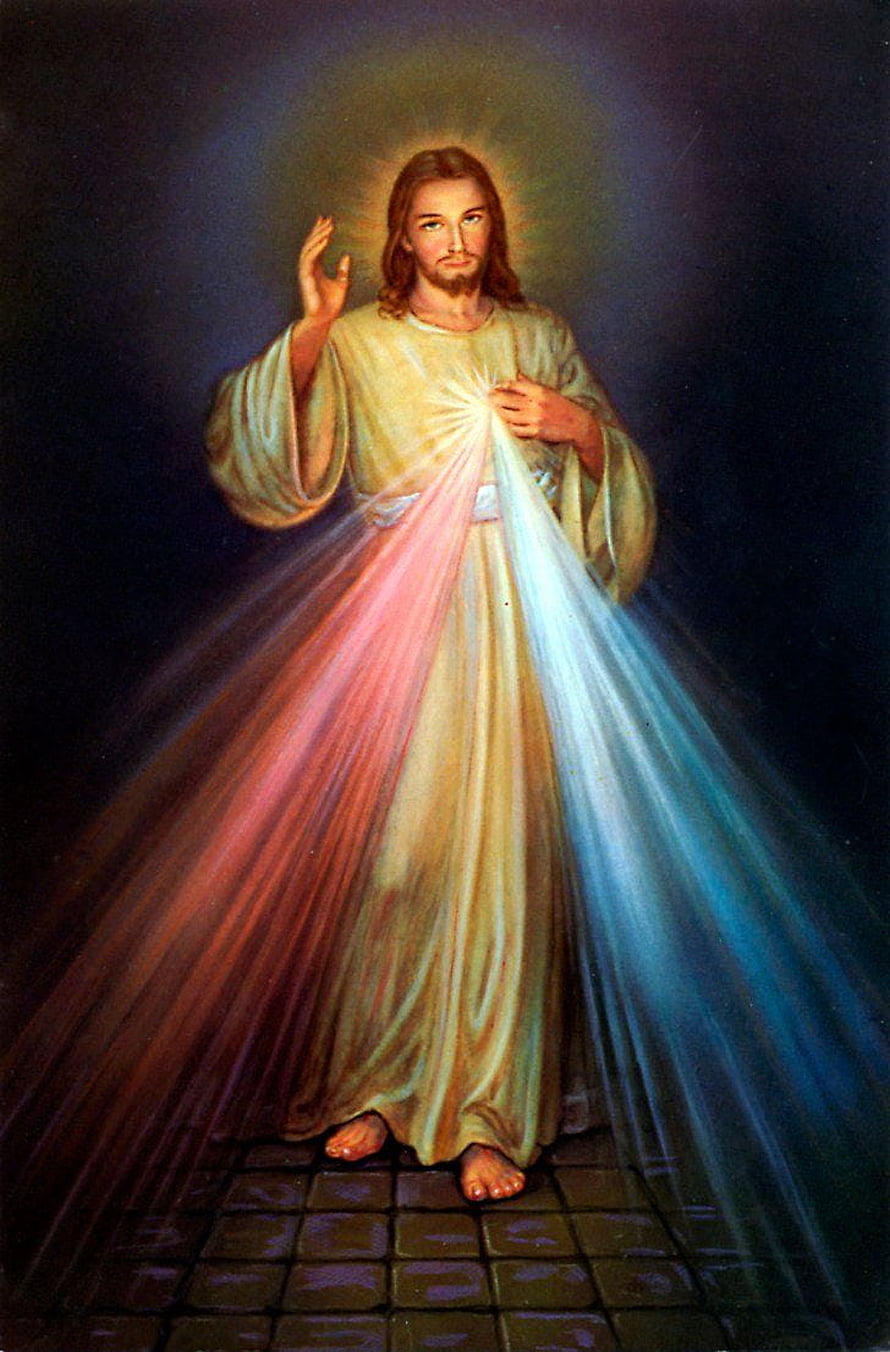 Sacred Heart of Jesus Religious Painting with Radiant Divine Light HD phone wallpaper