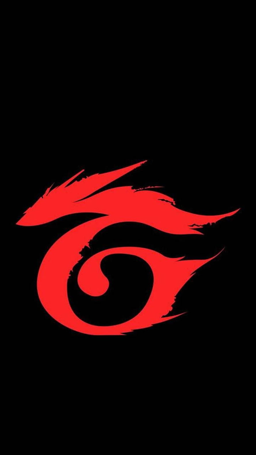 Garena Logo Red Flame Dragon Emblem on Black Background HD phone wallpaper