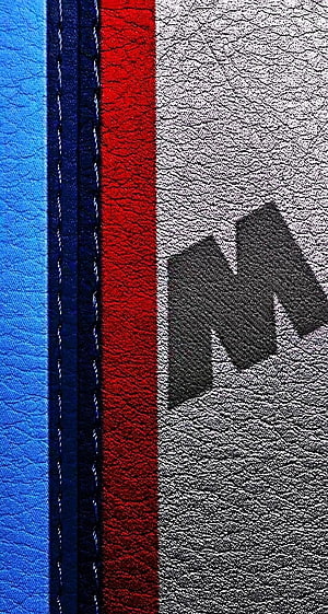 BMW M Power Stripes on Leather Texture Close-Up HD phone wallpaper