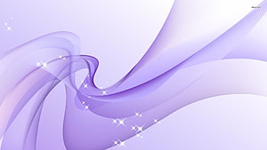 Elegant Lavender Abstract Ribbons With Sparkling Starbursts On Soft Gradient Background HD wallpaper