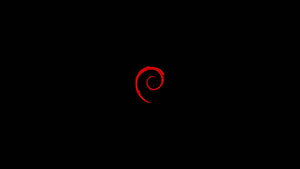 Minimalist Red Spiral on Black Background Dark Abstract Wallpaper HD wallpaper