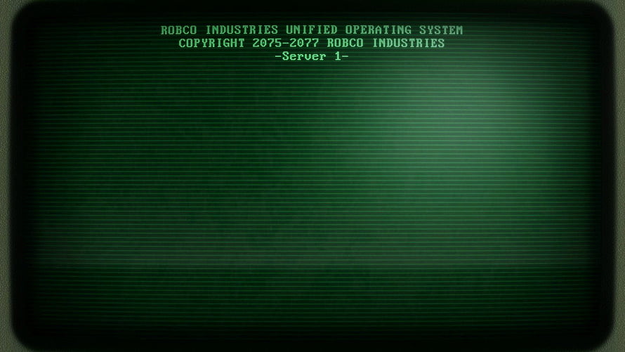Fallout Pip-Boy Green CRT Terminal Screen with Robco Industries Boot Text HD wallpaper