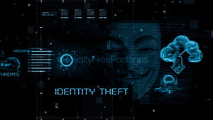 Digital Identity Theft Concept with Cyber Security Interface and Cloud Data Visualization HD wallpaper